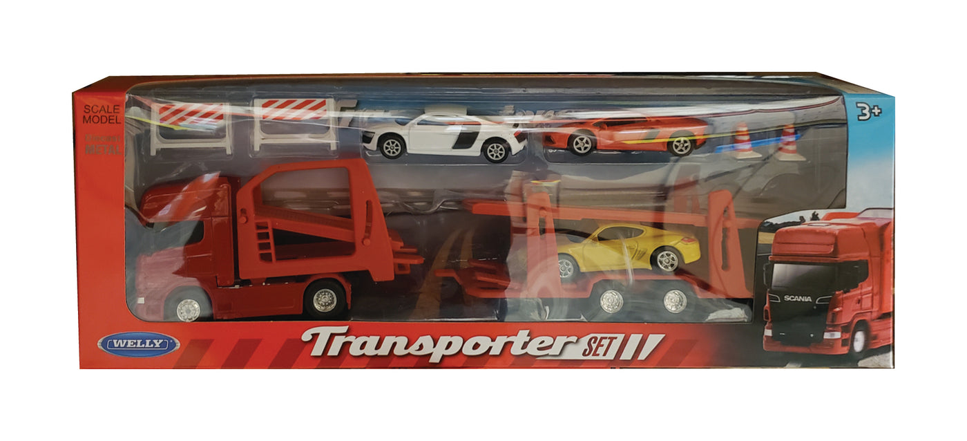 Die Cast Car Transporter Set