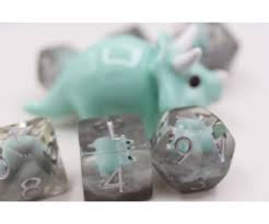Baby Triceratops RPG Dice Set
