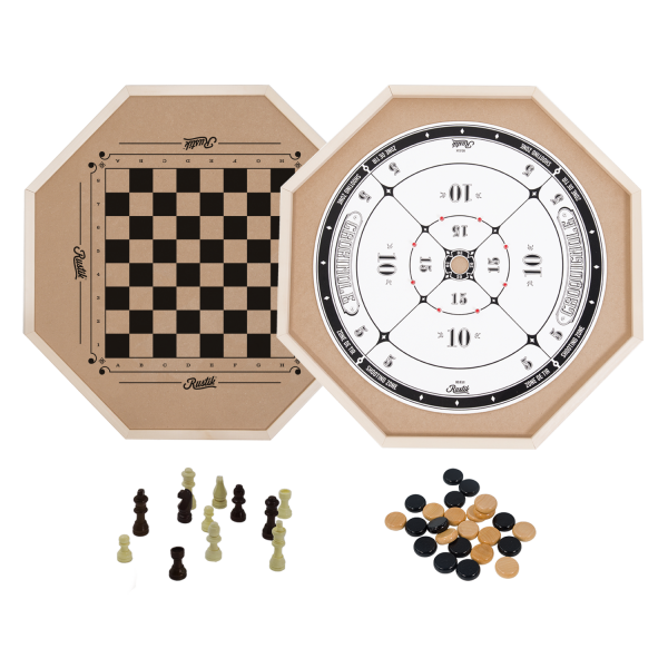 Crokinole 3 in 1 - Chess and Checkers